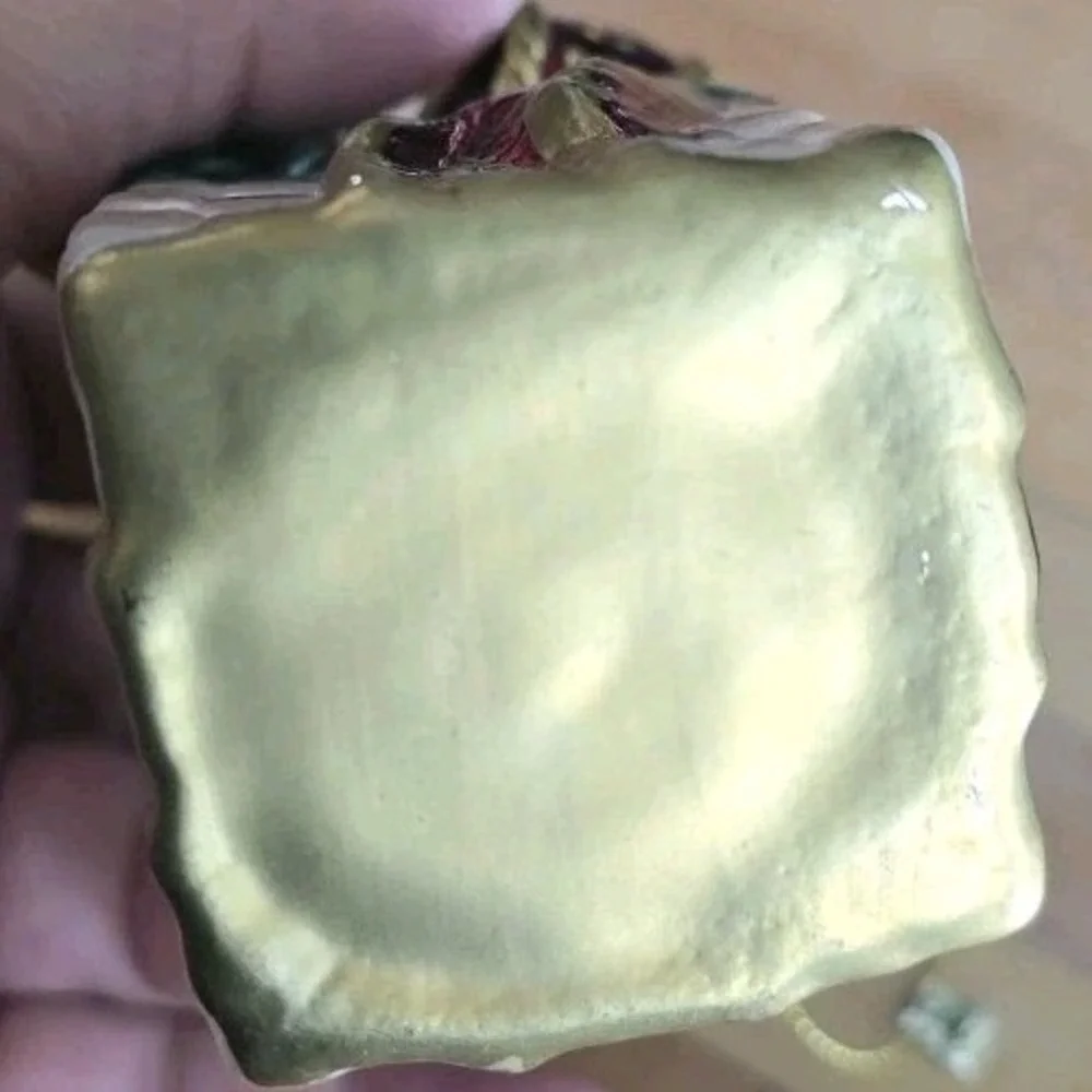 NIB Fitz & Floyd Gift Box Dove Glass Christmas Ornament Bow Cottagecore VTG INSP